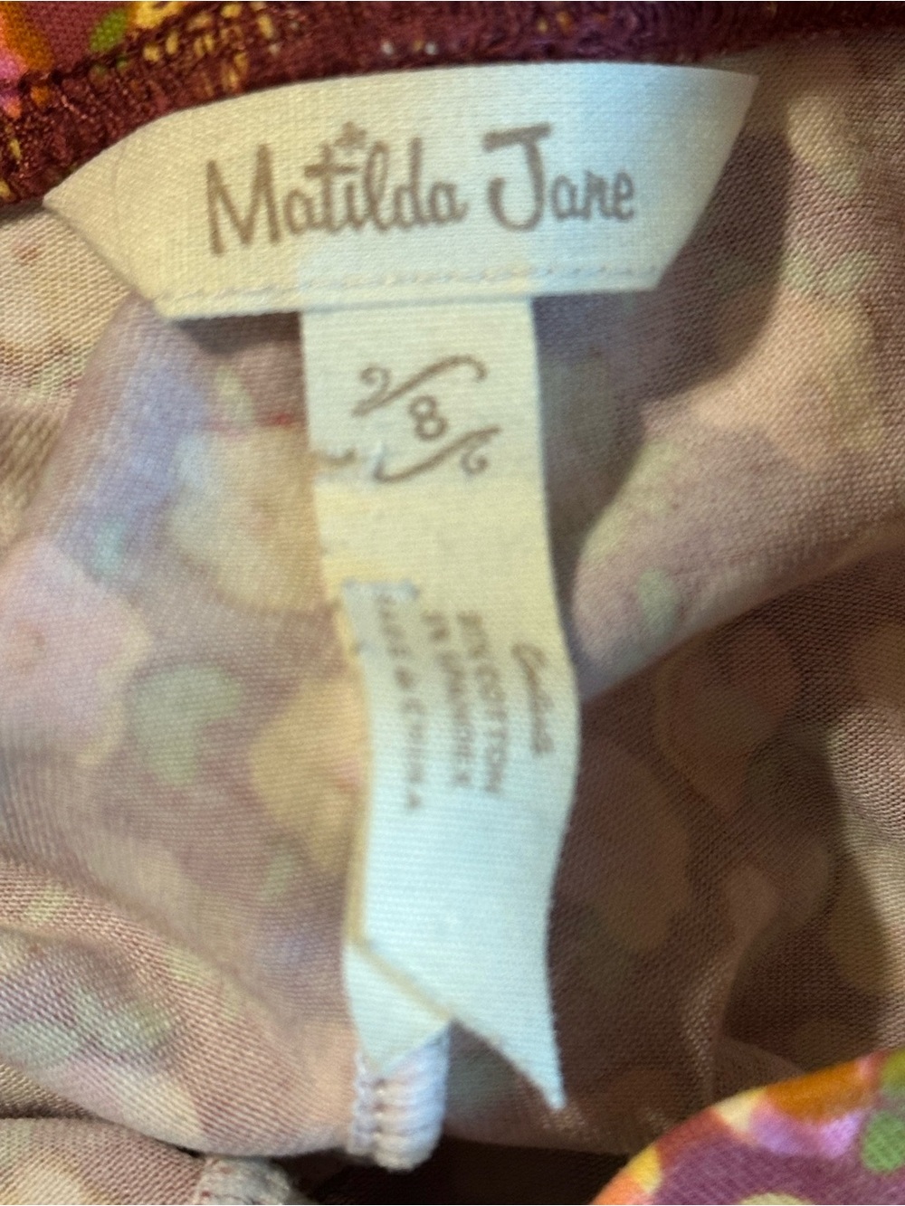 Matilda Jane Purple-Pink Floral Ruffle Leggings - Picture 5 of 5